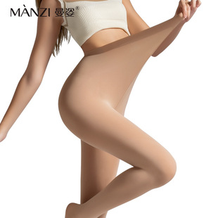 袜 丝袜秋光腿神器连裤 200D天鹅绒连裤 袜曼姿收腹无痕加大富姐大码