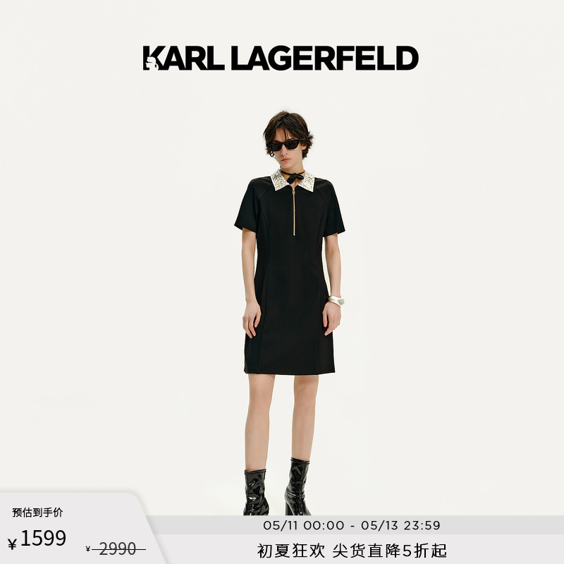 彼得潘领连衣裙KarlLagerfeld