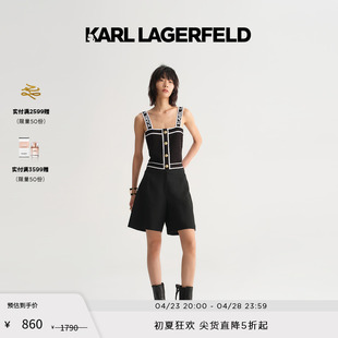 KARL LAGERFELD卡尔拉格斐春夏新款 女士吊带小背心老佛爷231L2014