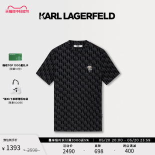 新款 logo钉珠短袖 LAGERFELD卡尔拉格斐2024夏季 KARL T恤男老佛爷