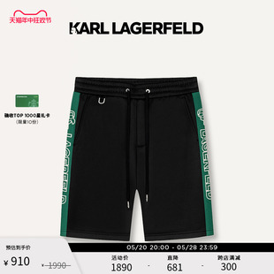 老佛爷男 KARL印花休闲短裤 LAGERFELD卡尔拉格斐2024夏款 KARL