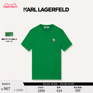 新款 KARL钉珠短袖 LAGERFELD卡尔拉格斐2024夏季 KARL T恤男老佛爷