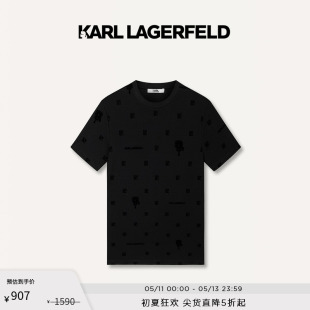 新款 logo印花短袖 LAGERFELD卡尔拉格斐2024夏季 KARL T恤男老佛爷