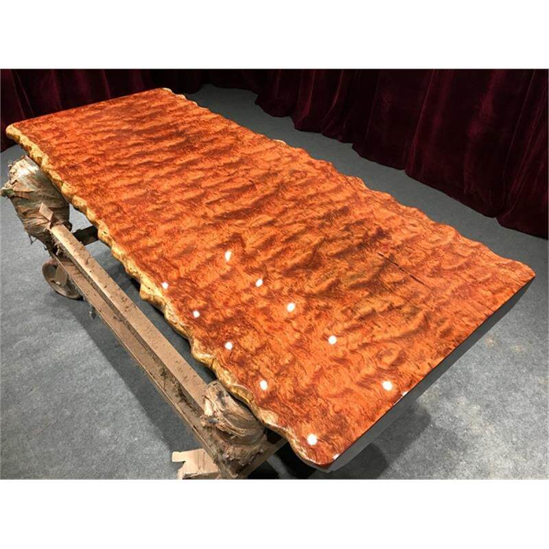 巴花大板桌整板主管桌大班台定制