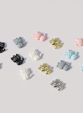 童趣猫咪合金DIY饰品配件