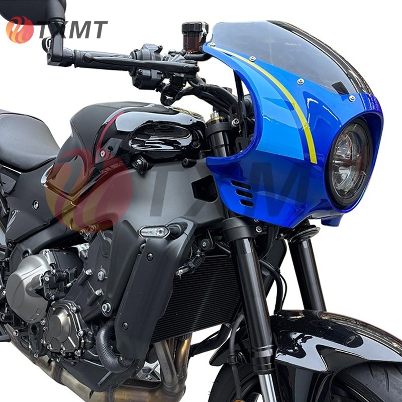 适用雅马哈 XSR900 2022-2025年 改装猪头罩扰流罩大灯罩挡风玻璃