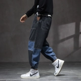 Осенние прямые свободные джинсы, мужские штаны, повседневные брюки, свободный прямой крой