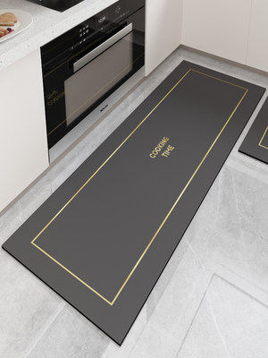 ykmore新款2022简约厨房地垫防滑防油可擦免洗地毯门口防水脚垫子