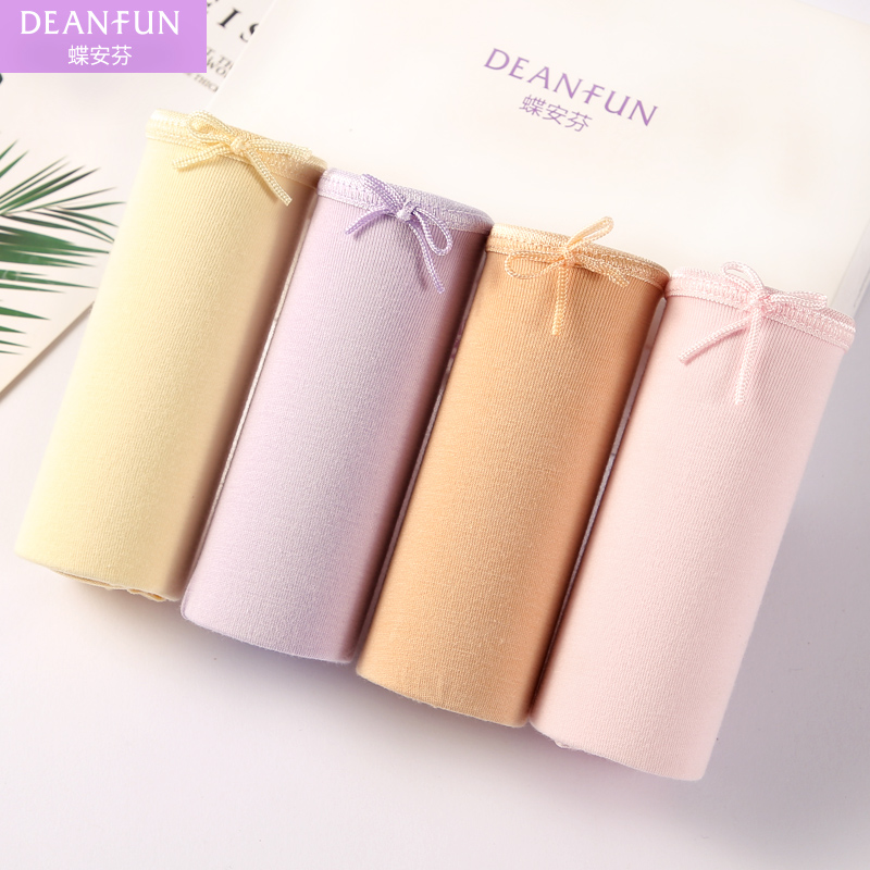 Deanfun/蝶安芬纯棉小平角内裤女