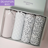 蝶安芬纯棉质内裤 13118 女印花舒适透气碎花中高腰女士平角内裤