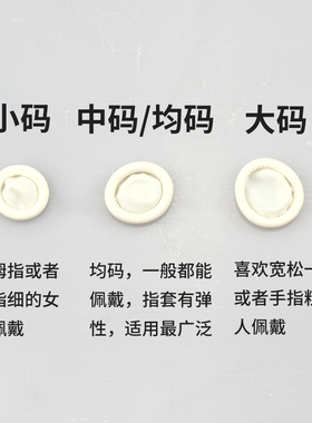 手指头套一次性白色乳胶防滑加大号小码防静电米黄美容女工作护指
