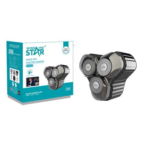 Winningstar跨境家用防水持久耐用TYPE-C线3头电动便携旅行剃须刀