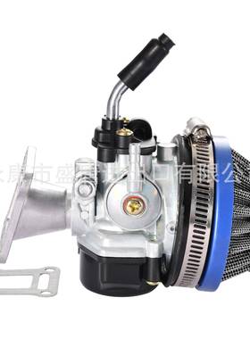 2冲程蓝色化油器58mm空滤进气管组合适配47cc49cc袖珍自行车ATV