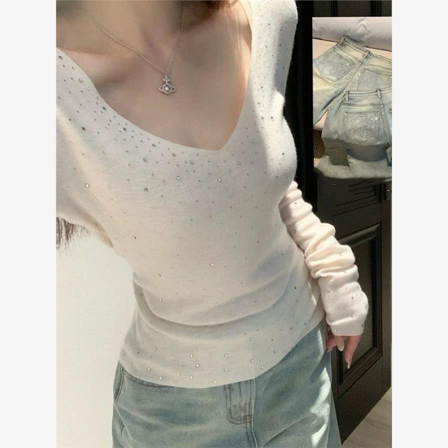 巨好看的重工烫钻针织打