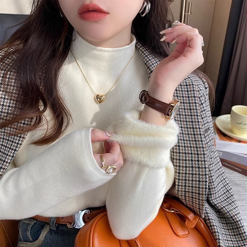 加绒加厚一体绒打底针织