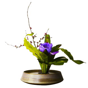 仿古陶瓷花器禅意中式剑山插花器复古花瓶花盆花盘老物件日式器皿