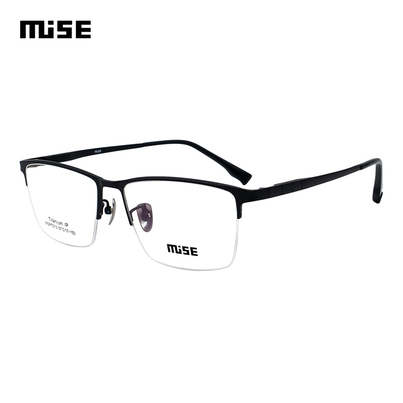 MUISE眼镜框半框超轻钛材光学镜架男女款配镜片MSPT513
