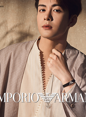 [曾舜晞同款]Armani阿玛尼LOGO系列鹰标项链男潮流七夕礼物送男友