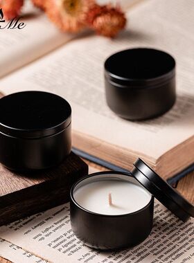 BYME试香蜡烛小样40g旅行装大豆蜡香薰蜡烛黑色铁罐迷你精油蜡烛