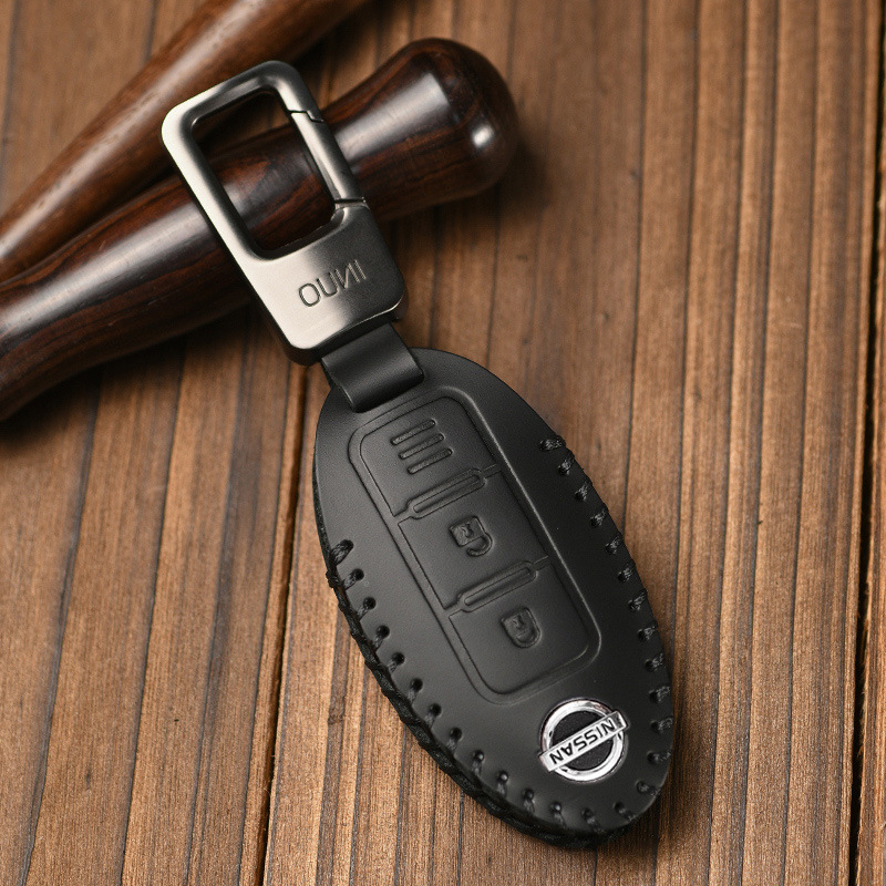 适用于日产钥匙套奇骏逍客骐达途乐天籁轩逸车真皮包