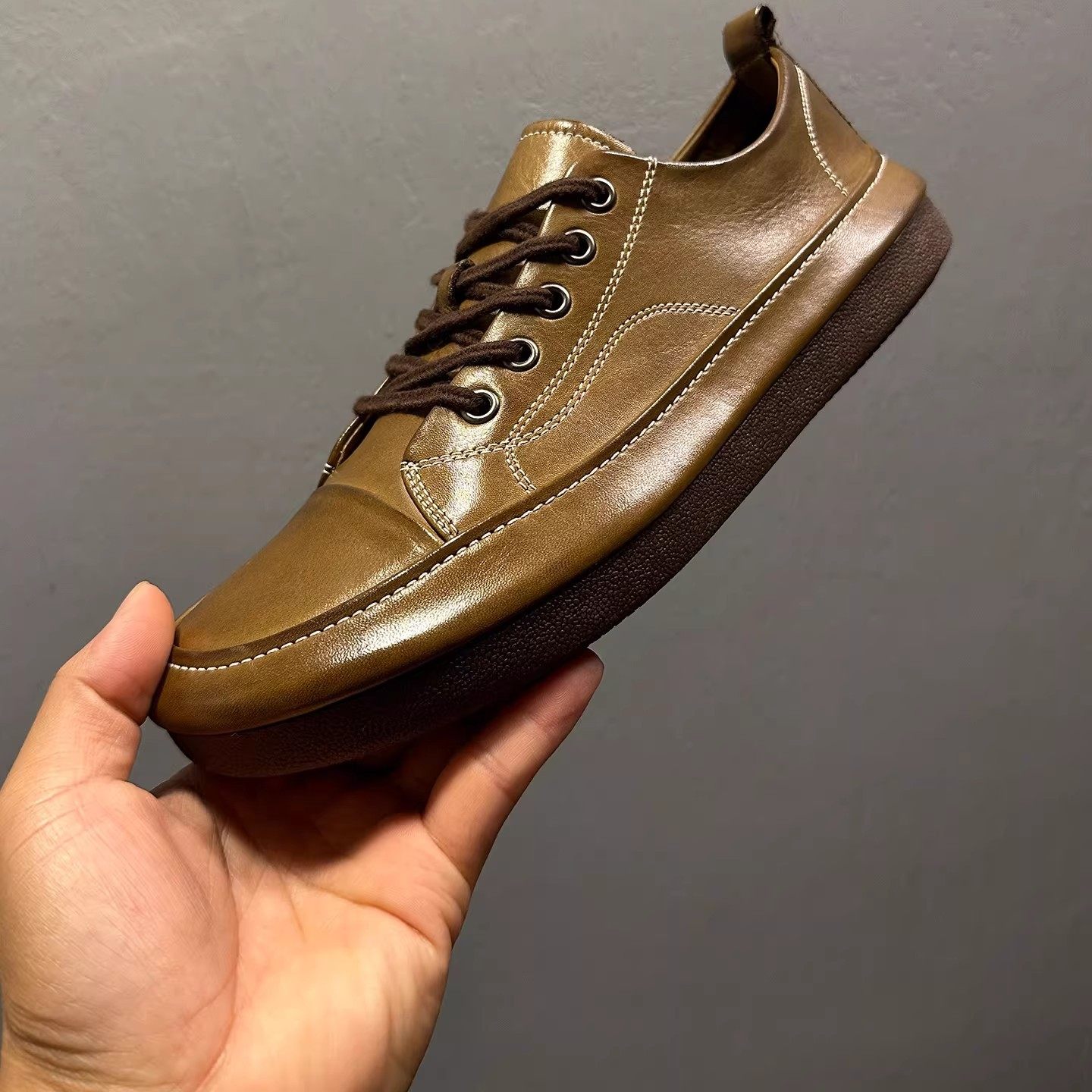 狠货马皮系带休闲鞋男士软底内增高舒适防滑复古板鞋防护鞋,居家日用,防护鞋,淘宝优惠券,粉丝福利购,淘宝优惠卷