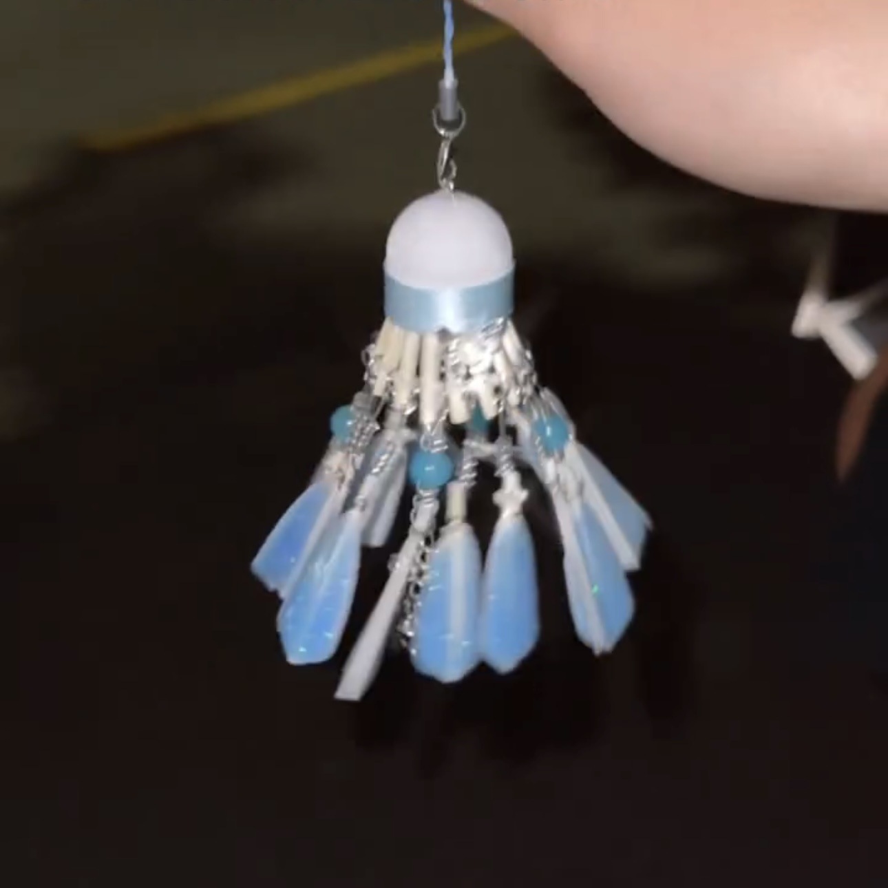 diy手工梦幻蝴蝶羽毛球背包挂件材料钥匙扣女朋友七夕情人节礼物