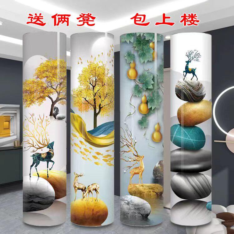 现代简约创意360度旋转鞋柜 门厅柜阳台玄关鞋架 大容量圆形圆柱