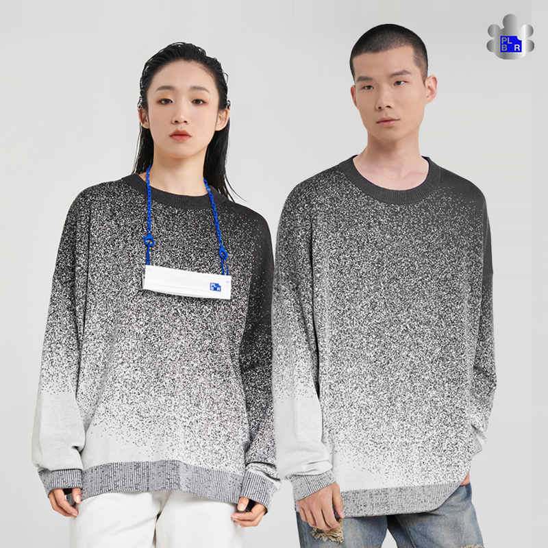 PLBR圆领个性合身毛衣