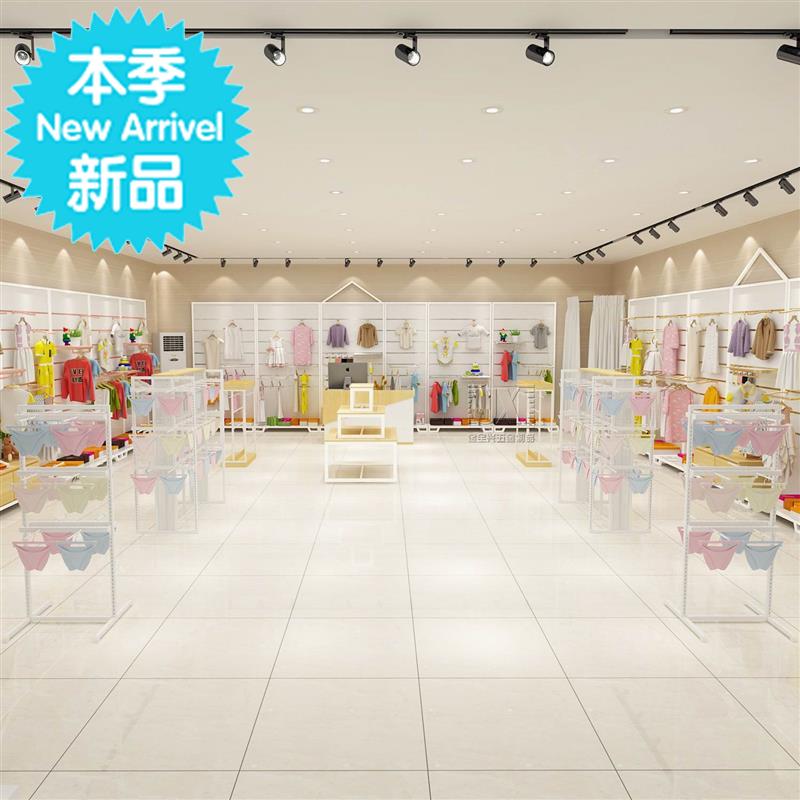 母婴儿童内裤挂裤头架子童装陈列架衣服展示架铝高柜货架服装◆新