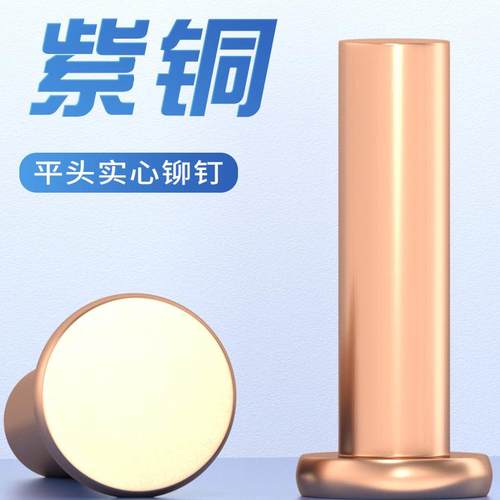 GB109紫铜平头实心铆钉