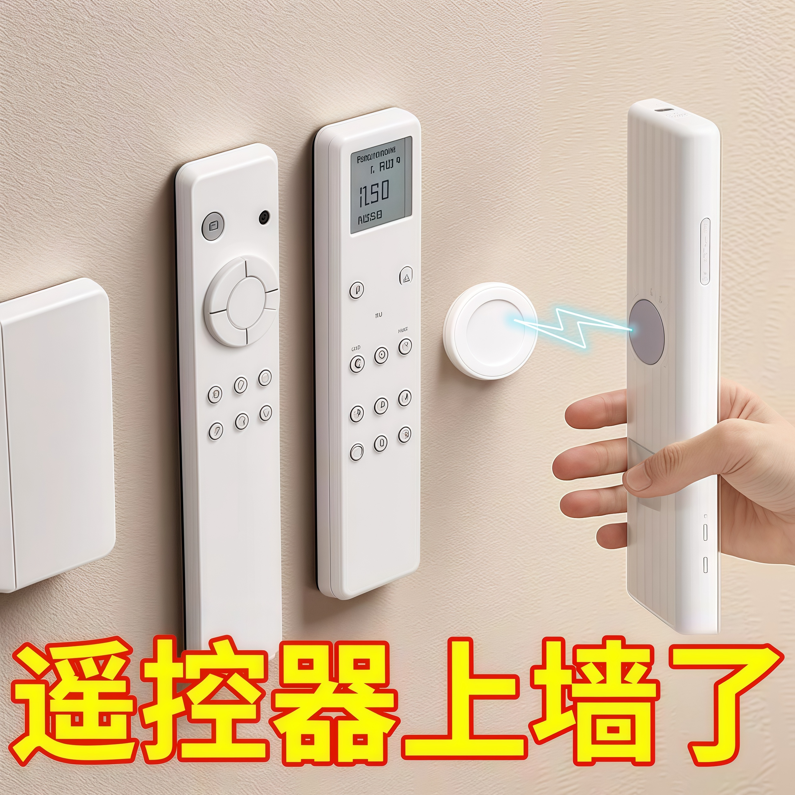 遥控器磁吸贴收纳上墙壁挂固定器