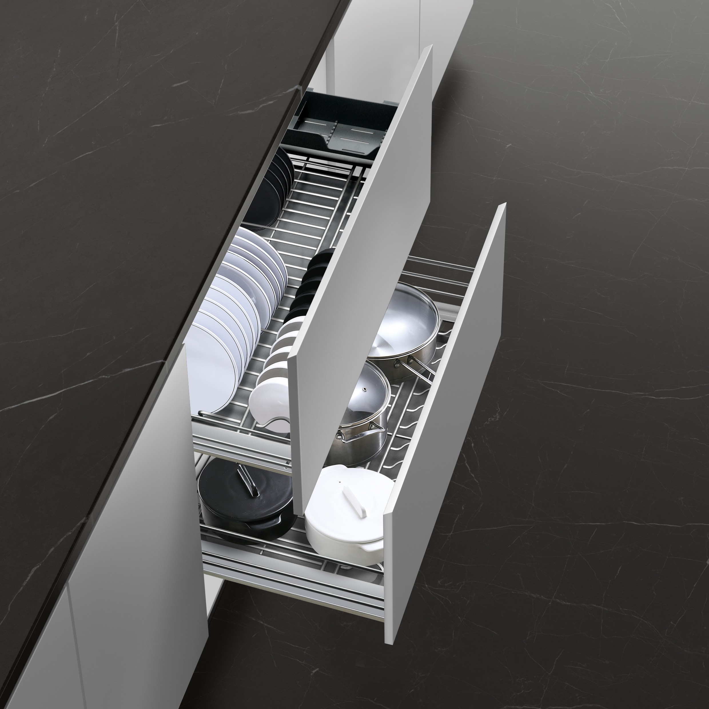 JoyLink左邻碗盘篮厨房橱柜拉篮