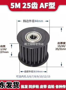 BHTFW/EVD5M25齿宽11/16/21/27光面同步轮惰轮涨紧轮轴承孔5-15mm