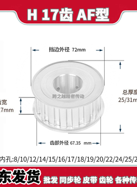 ATPA/EAL现货同步带轮H17槽宽21/27AF型075两面平100内孔8-30mm