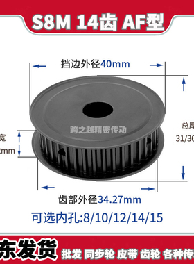 EBL/HTPT现货S8M14齿铁槽宽27/32AF型45#碳钢300发黑250内孔8-30