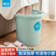 茶花水桶家用泡脚桶足浴盆加深加厚塑料洗脚盆养生按摩加厚水桶