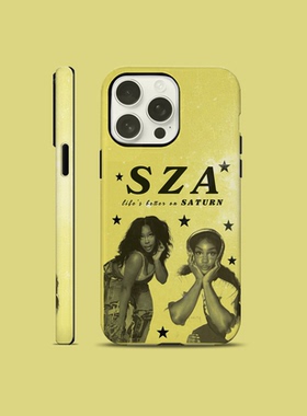 潮热款SZA明星周边适用iPhone12/13/14/15复古风潮流防摔手机壳