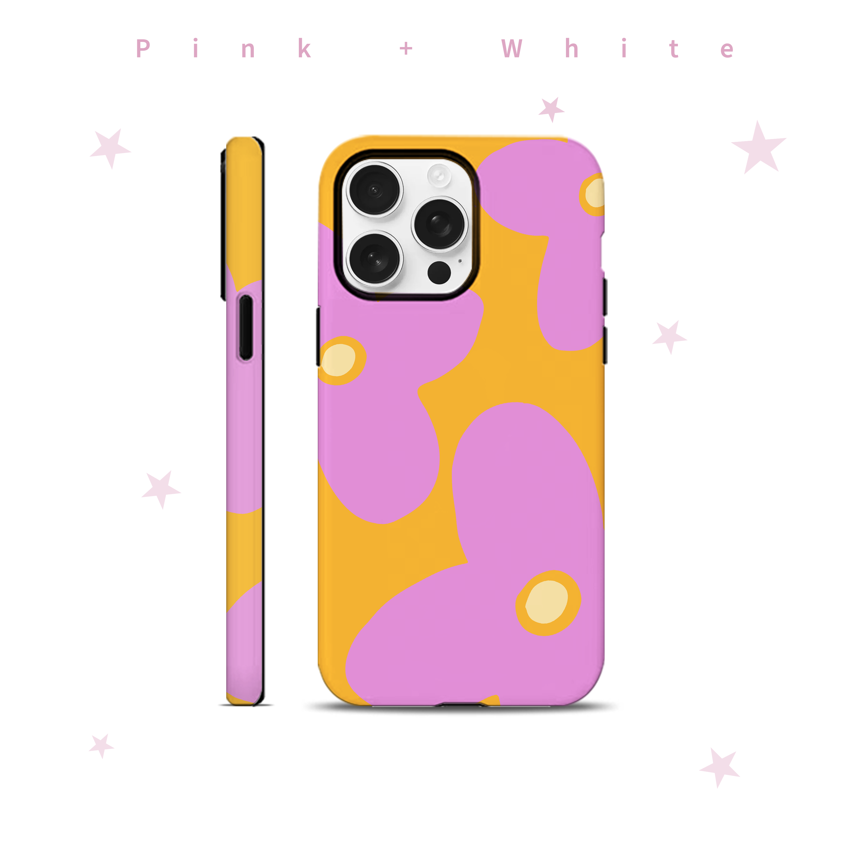 Pink+White 可爱小花 原创新品韩国进口二合一菲林手机保护壳（48）
