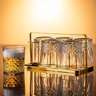 威士忌酒杯套装 复古洋酒杯酒吧杯子 家用玻璃杯高档啤酒烈酒杯欧式