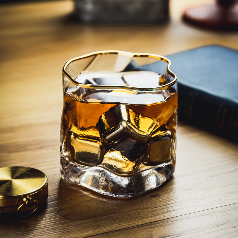 威士忌酒杯套装洋酒杯子酒杯ins风北欧水晶杯玻璃酒杯创意啤酒杯