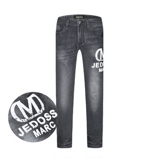 长裤 JEDOSS 字母裂痕烫印牛仔裤 秋冬专柜新款 YL179 爵迪斯男装