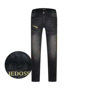 简约LOGO压凸水印九分牛仔裤 2025春夏新款 005B 爵迪斯男装 JEDOSS