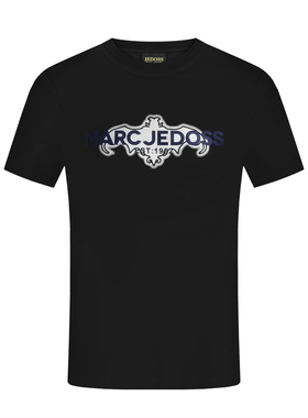 JEDOSS/爵迪斯男装2026春季新款字母LOGO立体荧光胶印短袖T恤009