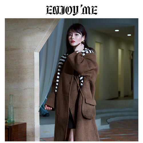 ENJOYME商场同款高端羊绒大衣