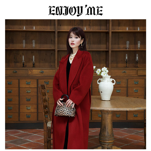 ENJOYME商场同款气质西装领大衣