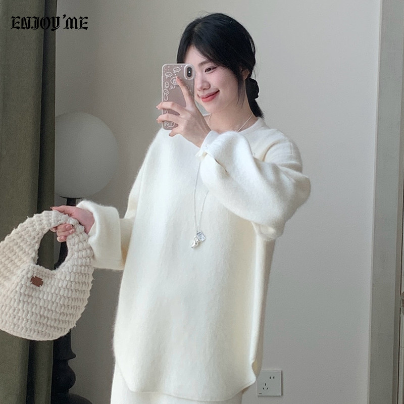 ENJOYME商场同款软糯后系带毛衣