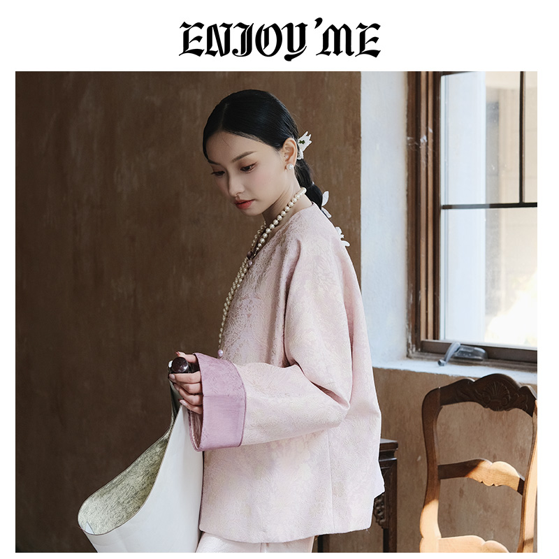 ENJOYME新中式缎面提花外套