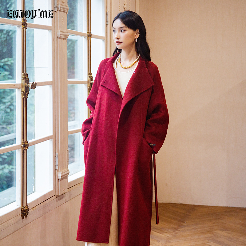 ENJOYME立领双面羊绒大衣