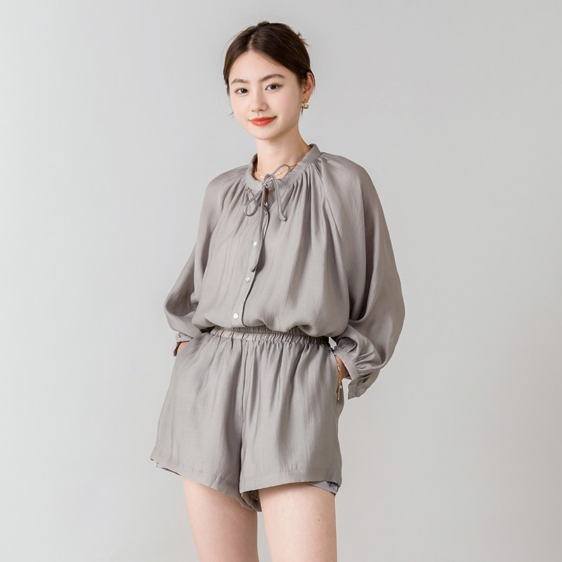 ENJOYME商场同款纯色高级感套装女2023年夏季新款休闲防晒两件套