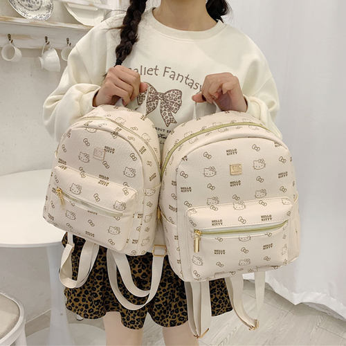 小众卡通KT印花少女感时尚双肩包